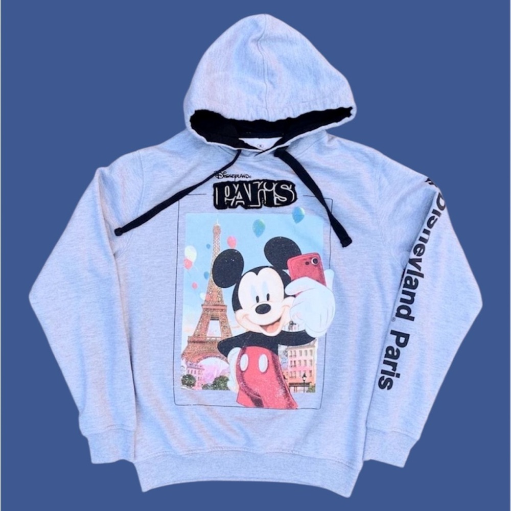 Disneyland Paris Mickey Mouse Eiffel Tower Y2K Hoodie Women's Size (M)